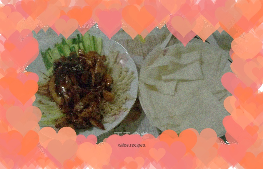 Shredded squid sandwich with Beijing sauce