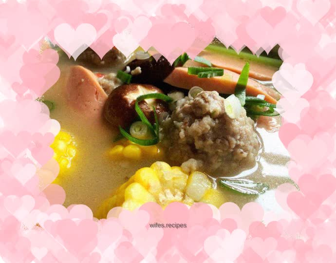 Vegetable meatball soup