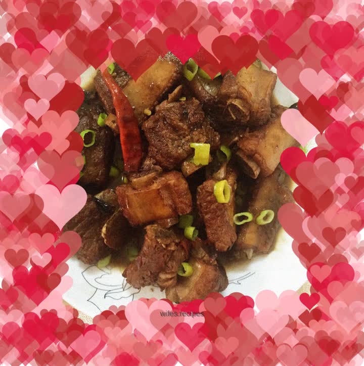 Braised pork ribs