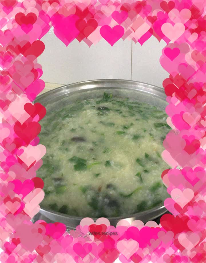 Preserved egg, lean meat and vegetable porridge