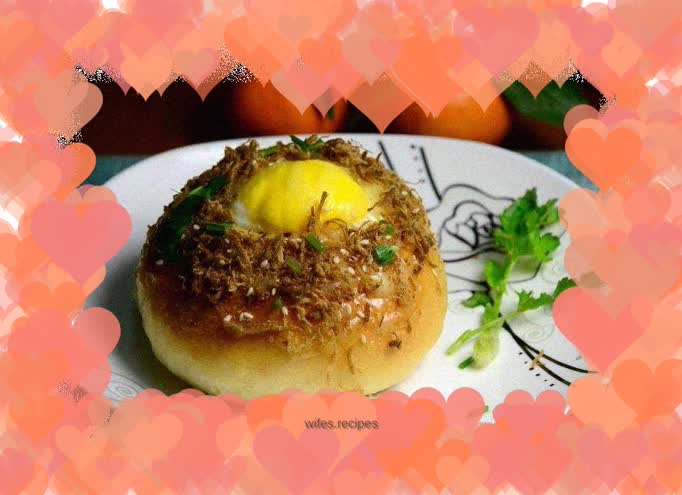 Egg yolk meat floss bread