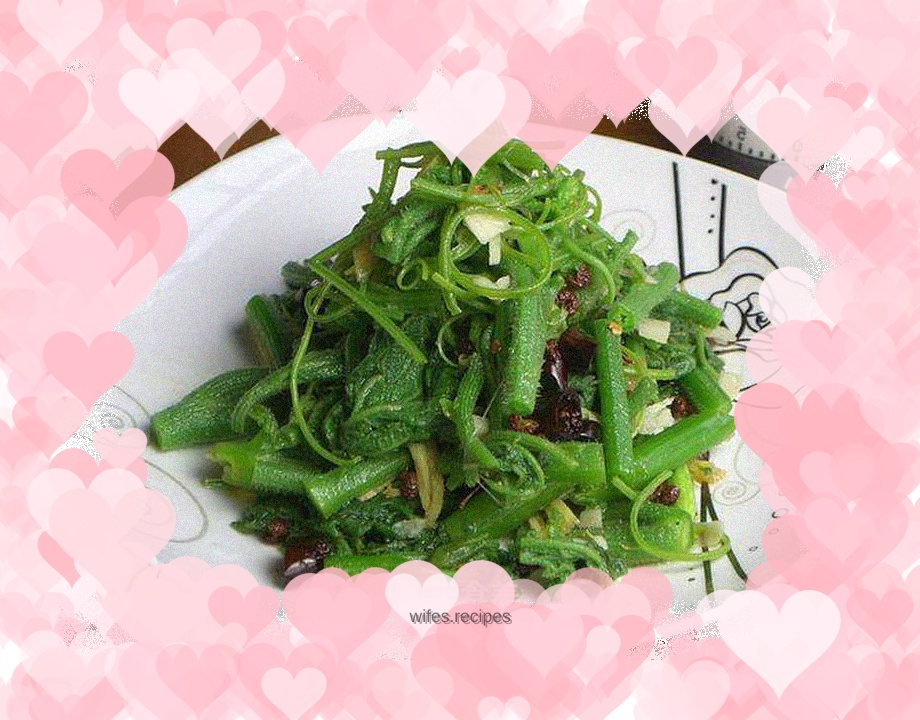 Stir-fried pumpkin sprouts