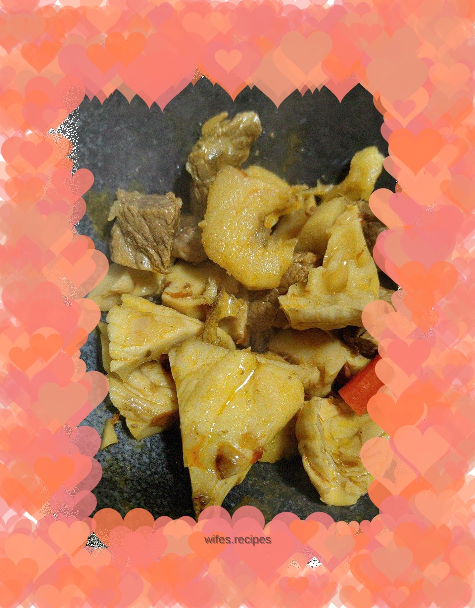 Roast beef with bamboo shoots