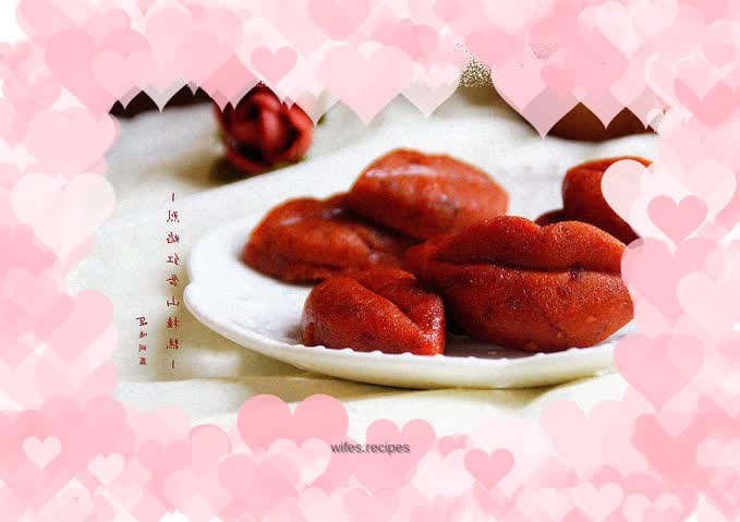 [Flame Red Lips Haw Cake]: Give food a beautiful shape