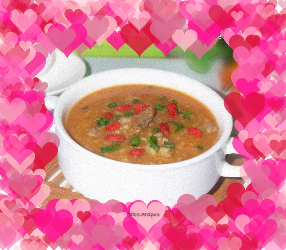 Wolfberry Pork Liver Healthy Porridge