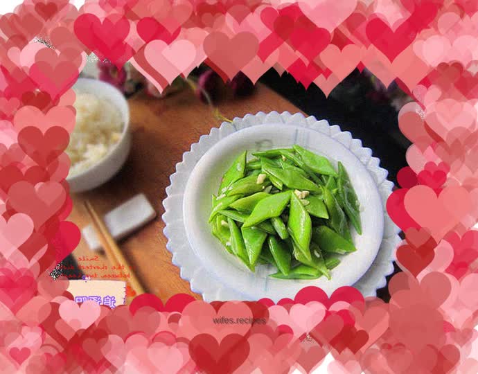 Stir-fried snow peas