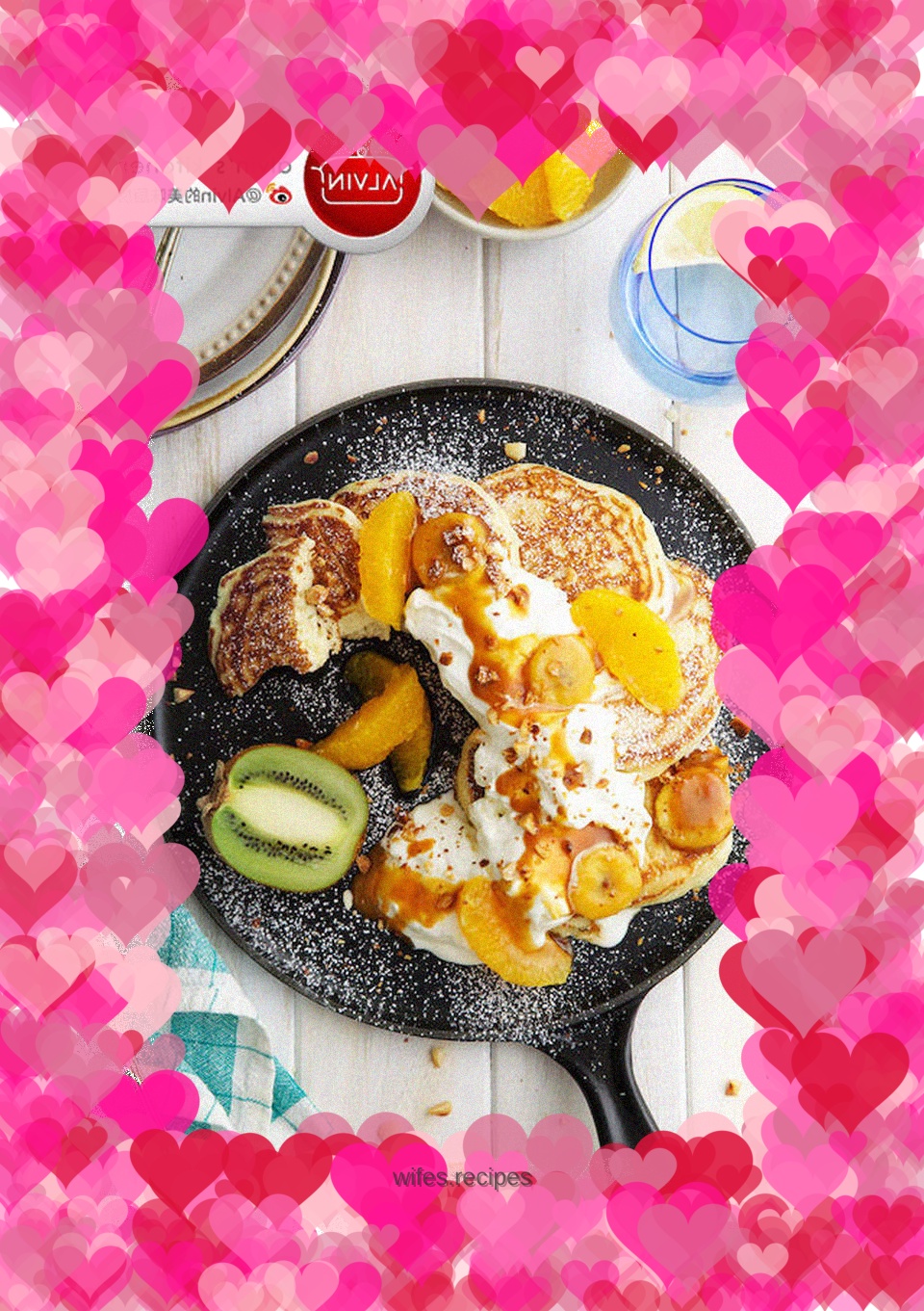 Waffles with Toffee Banana Sweet Sauce