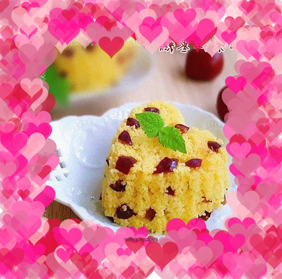 Corn and red date cake