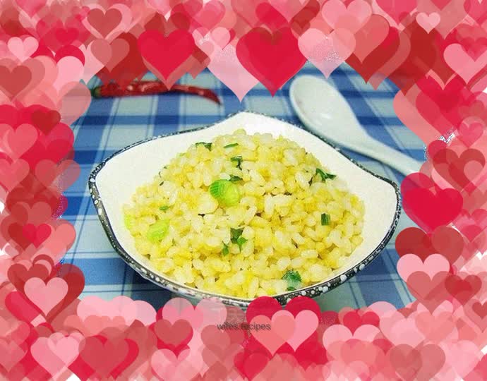 Gold-wrapped fried rice