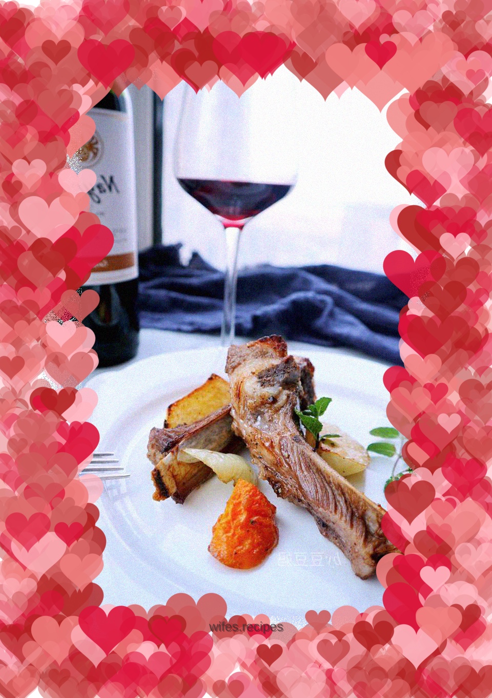 Red wine grilled lamb chops
