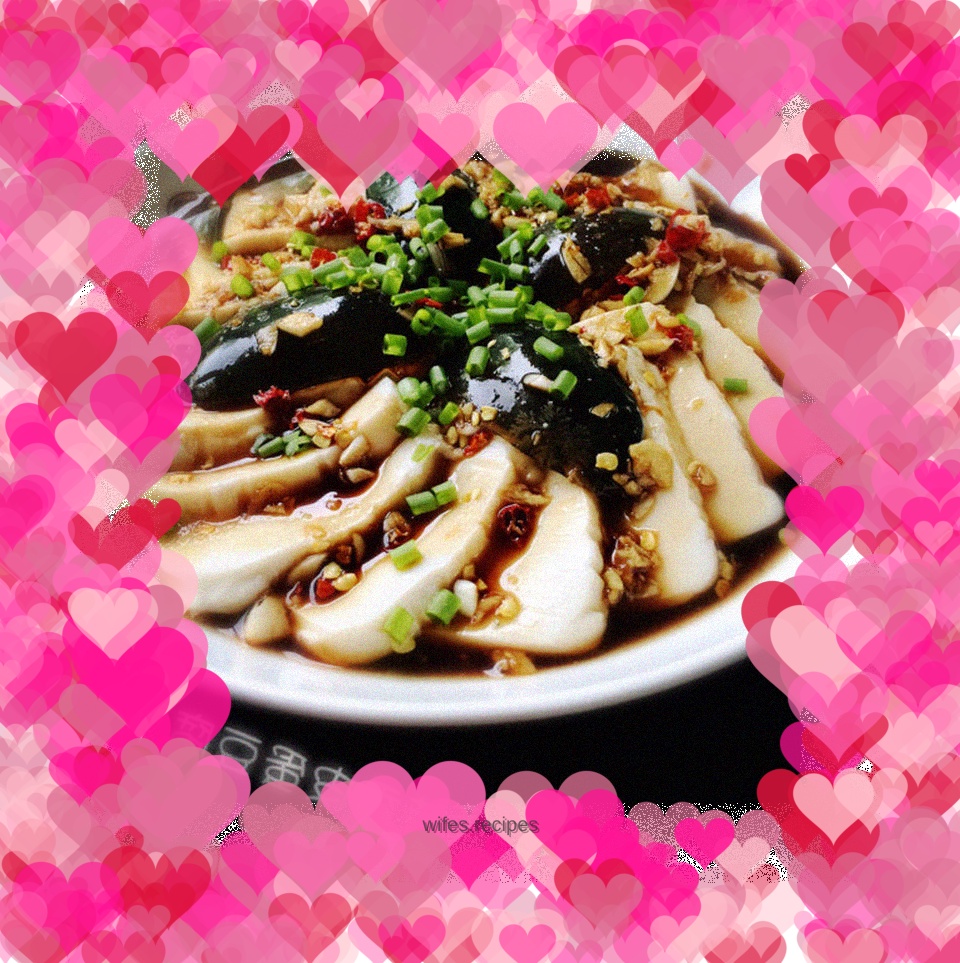 Garlic preserved egg tofu