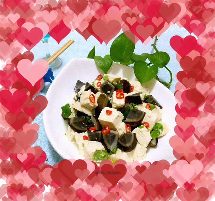 Homemade preserved egg tofu