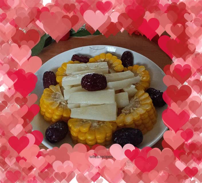 Steamed corn and yam