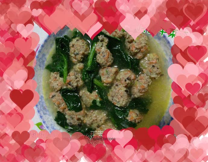 Spinach and Beef Meatball Soup