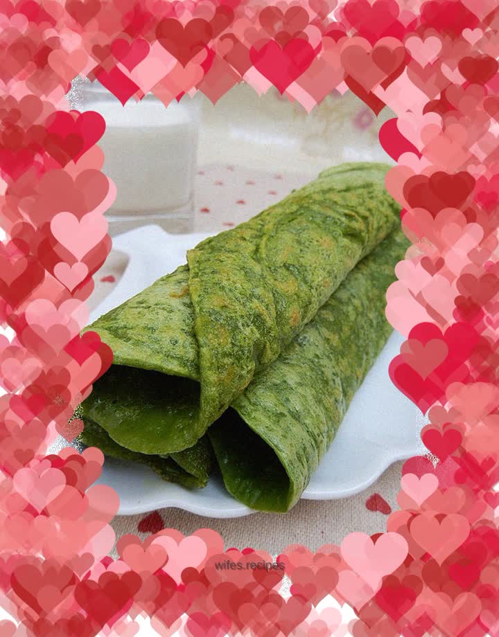 Spinach rice cakes