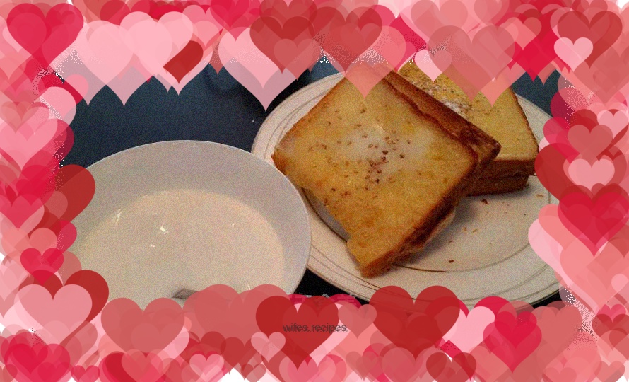 Four slices of toast