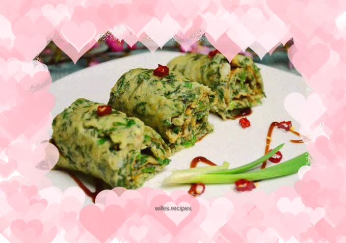 Sauce-flavored mugwort and shepherd's purse pancakes