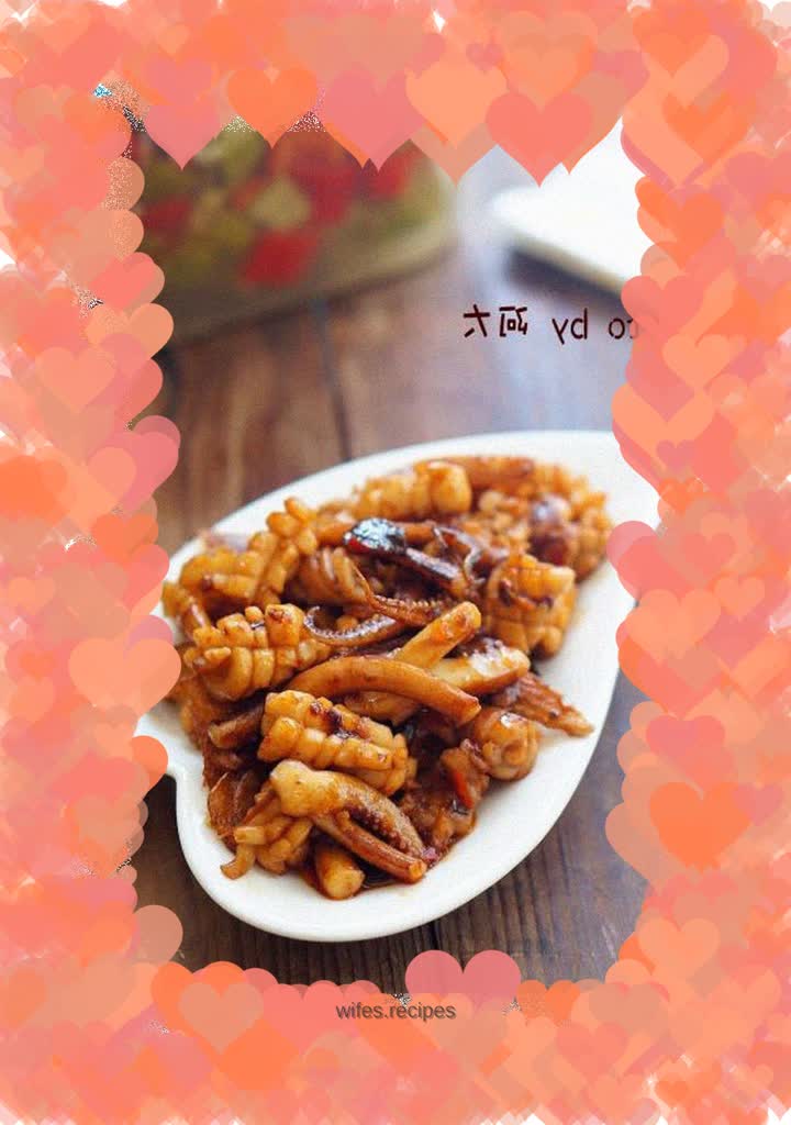 Sauce-flavored squid