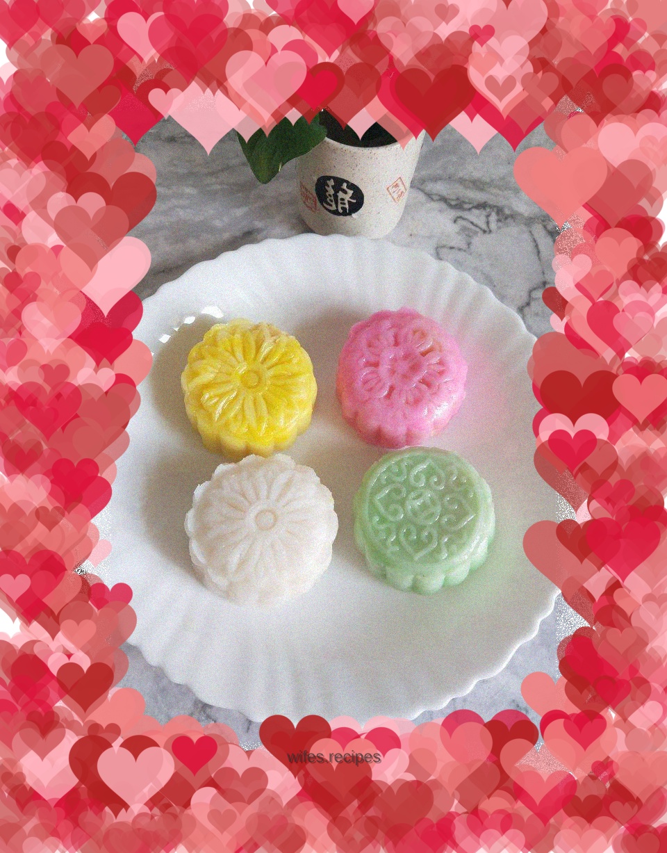Homemade snowskin mooncakes
