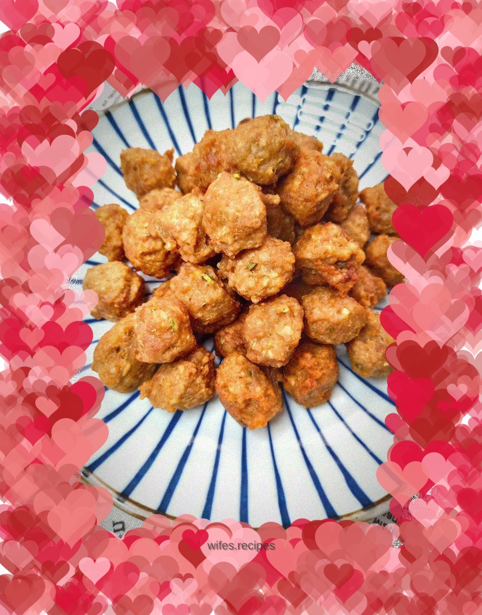 Fried pork and lotus root balls