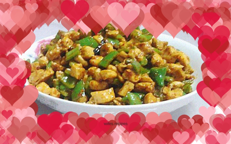 Cumin chicken breast stir-fried with green pepper