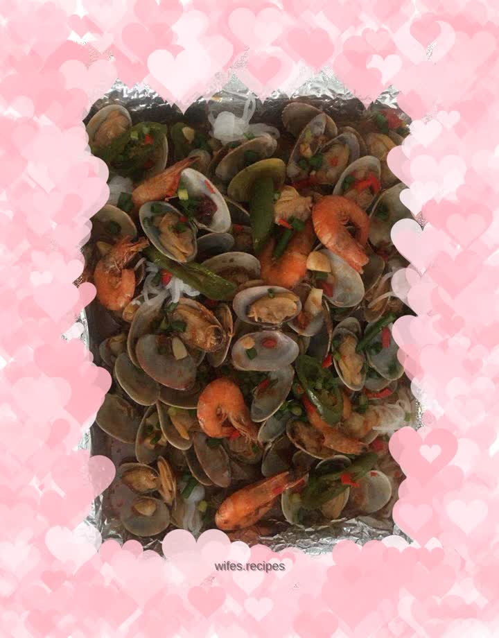 Tin foil flower-shelled shrimp