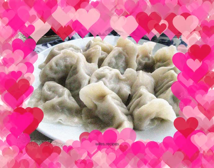 Dumplings with sea rice and radish
