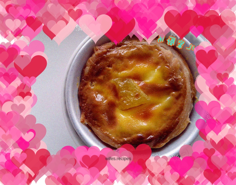 Flying cake version of egg tart