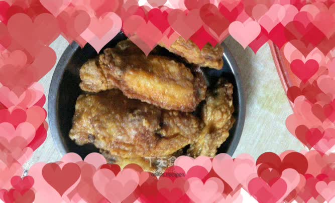 Chicken wings, egg cornstarch