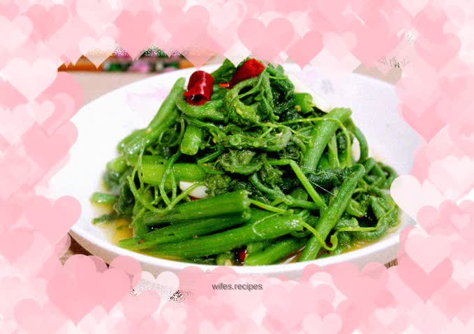 Stir-fried Pumpkin Vine with Dry Red Pepper