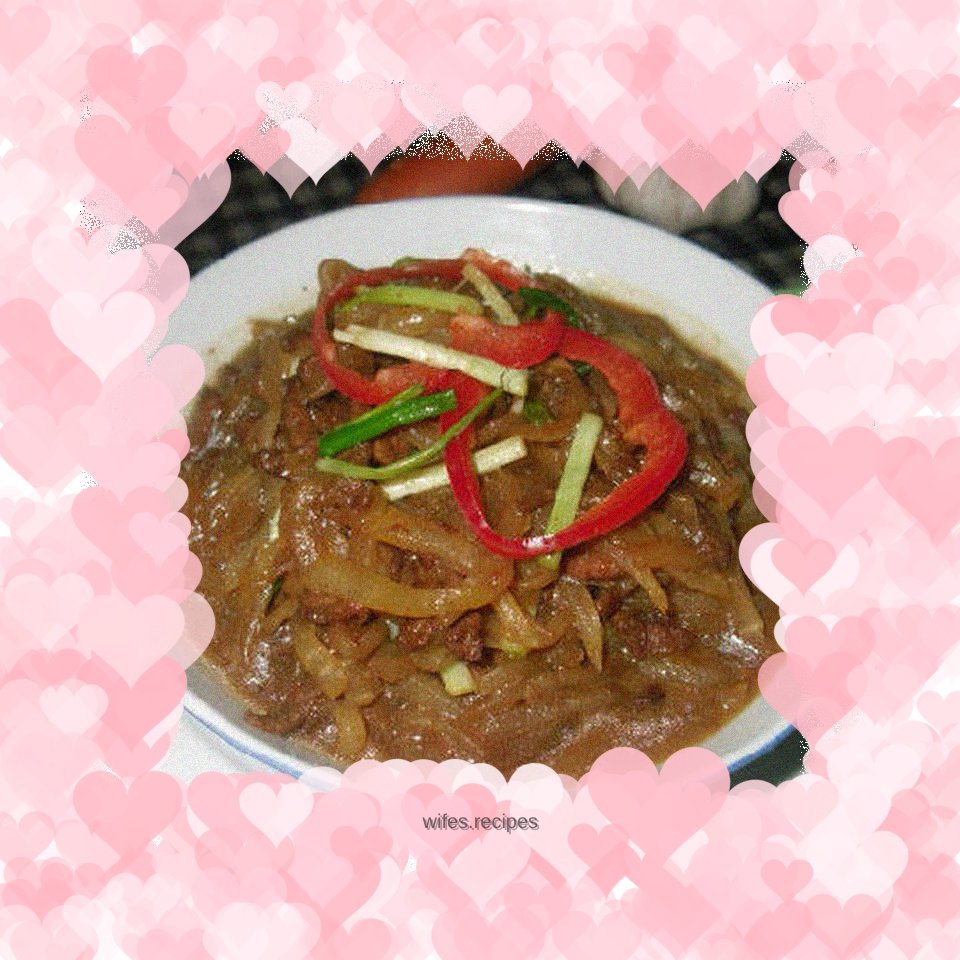 Stir-fried beef with shredded white radish