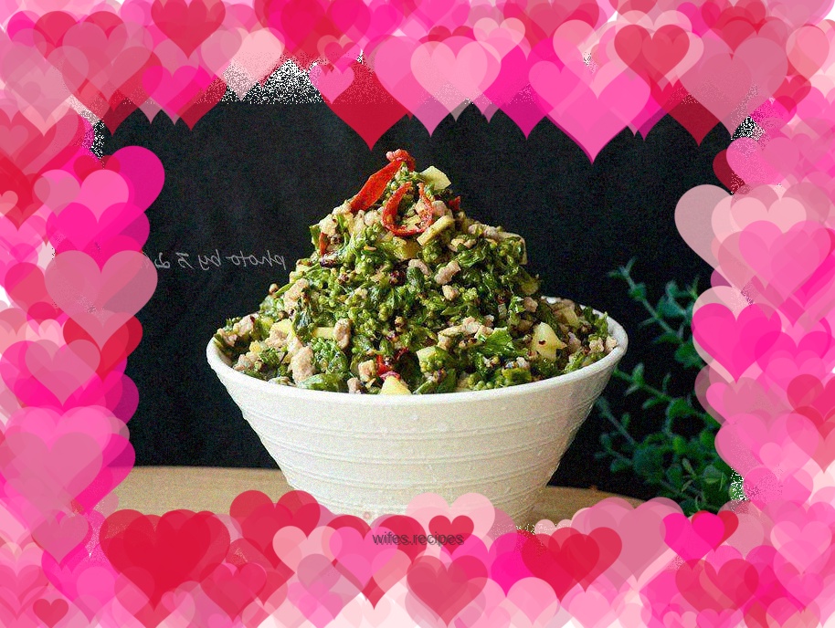 Fried Pearl Flowers with Minced Pork