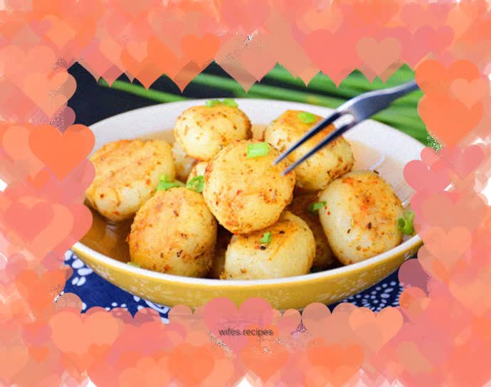 Pan-fried baby potatoes