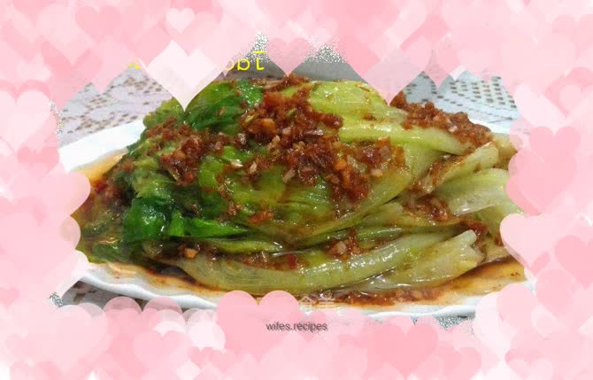 Lettuce with garlic oil
