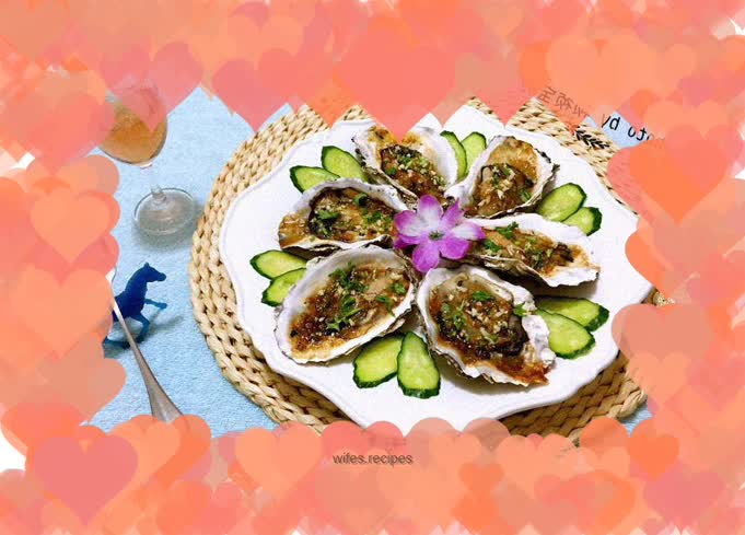Grilled Oysters with Oyster Sauce and Garlic Sauce