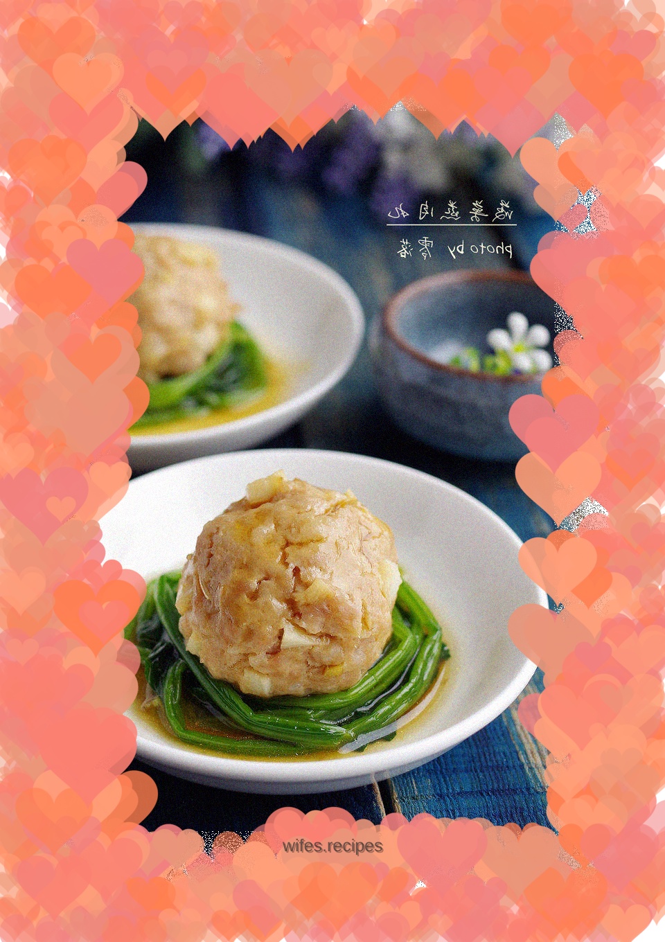 [The most delicious and juicy] Steamed meatballs with spinach