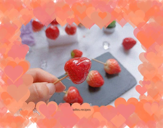 Strawberry candied haws