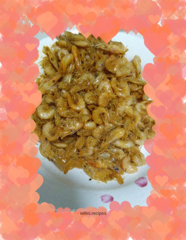 Stir-fried small shrimps