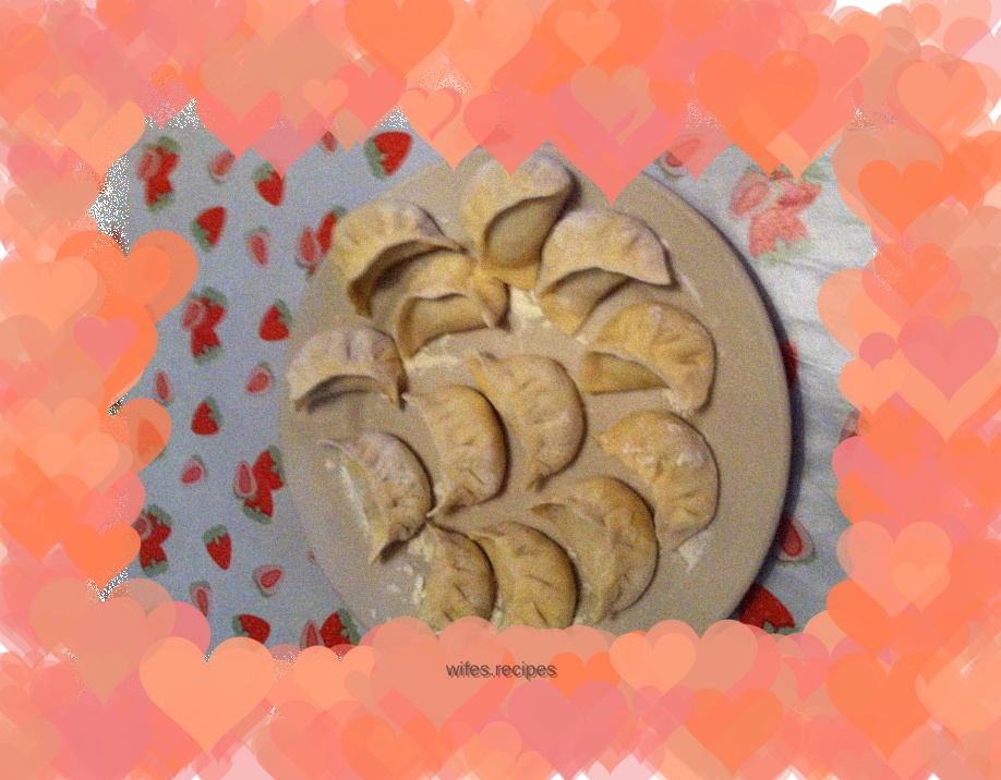 Dumplings stuffed with celery
