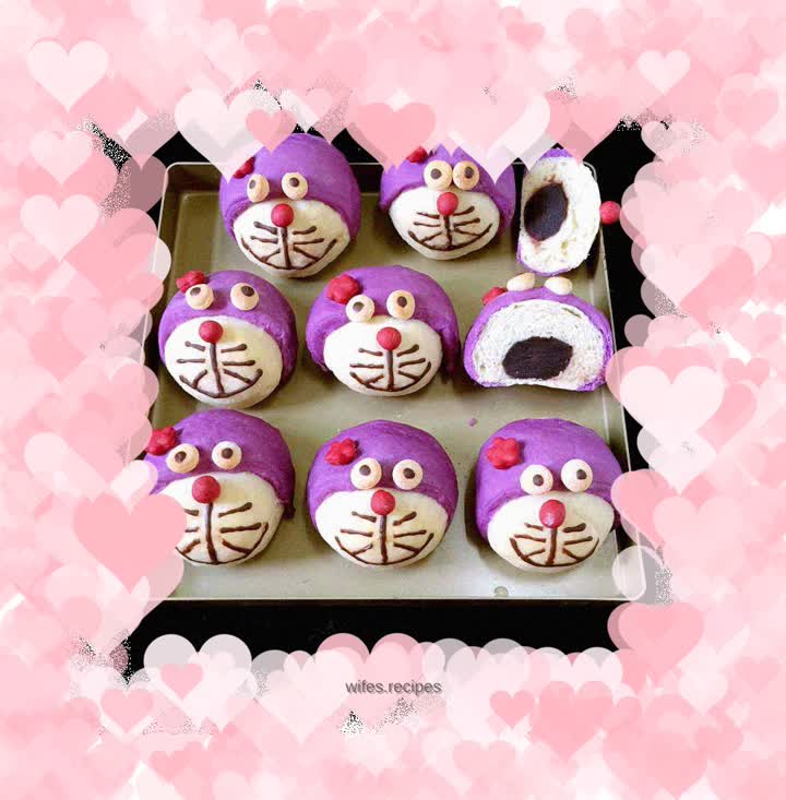 Blue Fatty Bean Paste Buns