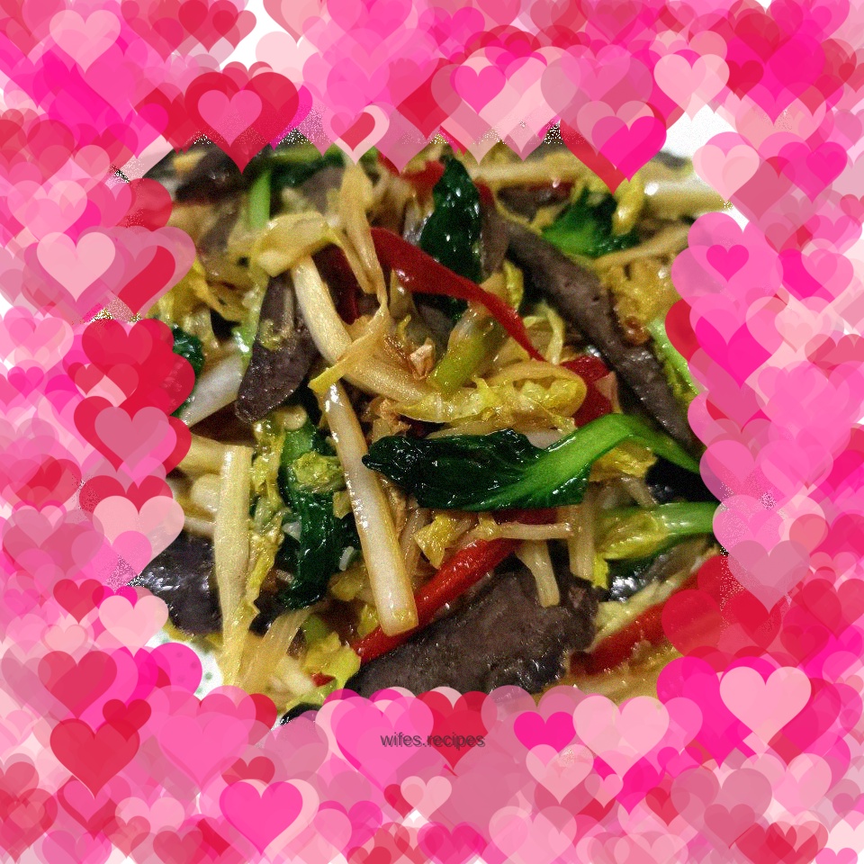 Stir-fried lamb liver with cabbage