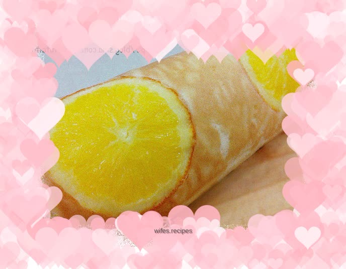 Orange pulp cake roll