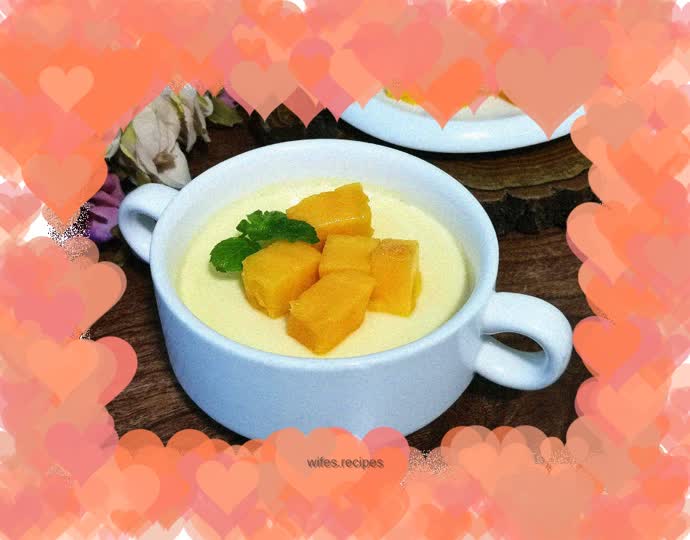 Mango milk pudding