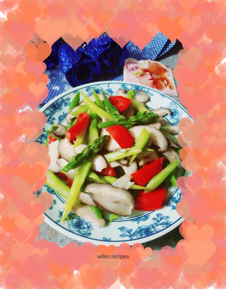 Stir-fried Asparagus and Mushrooms