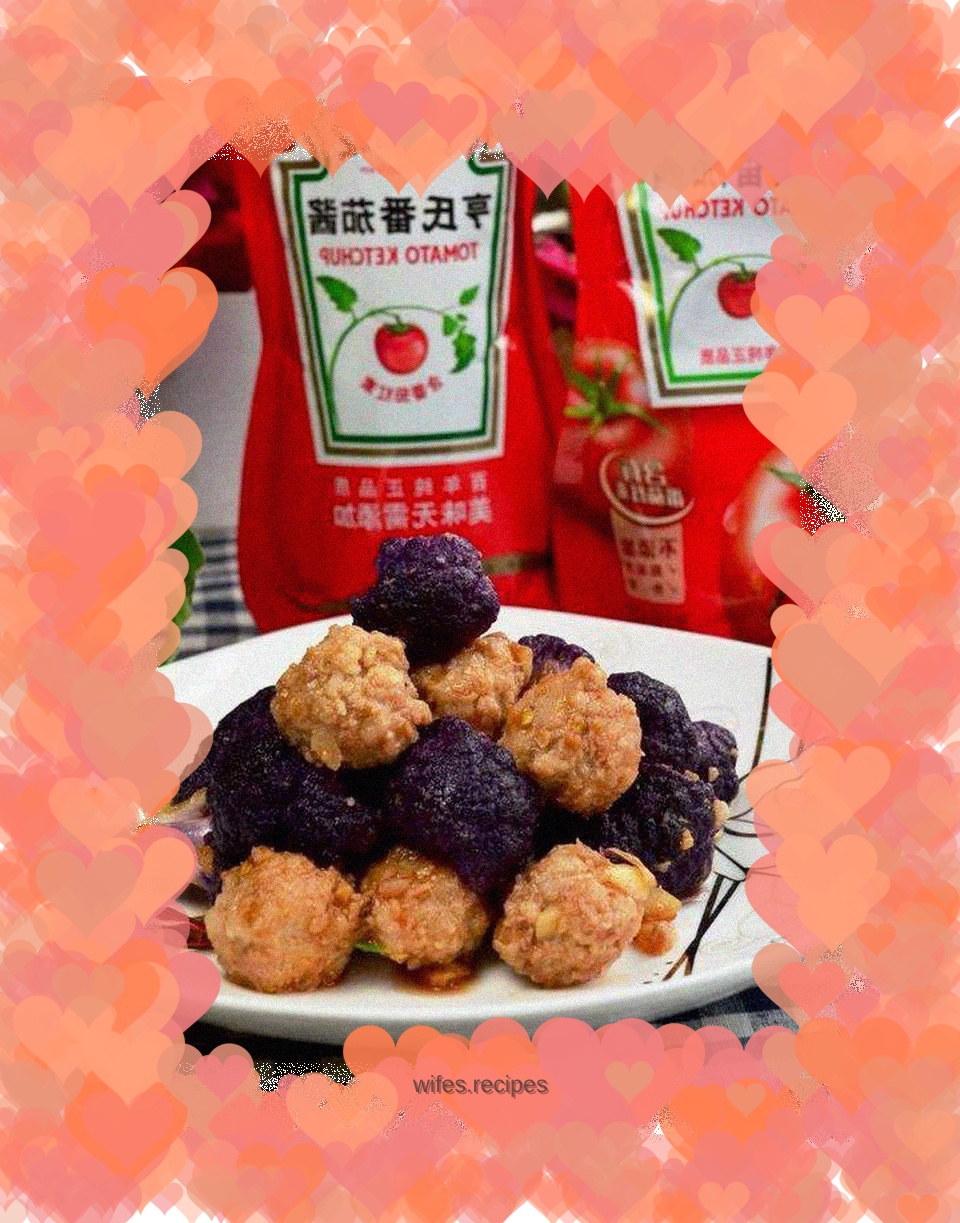 Fried Seafood Meatballs with Sea Cauliflower