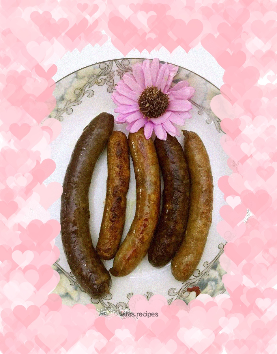 Homemade small sausages