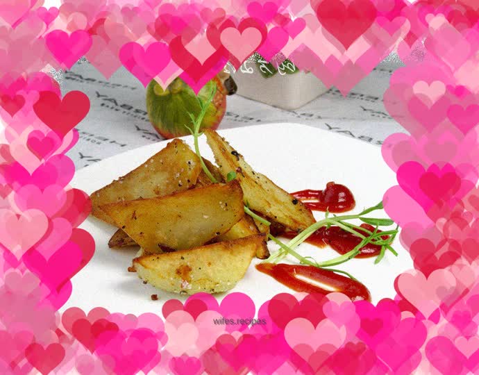 Pan-fried black pepper potatoes