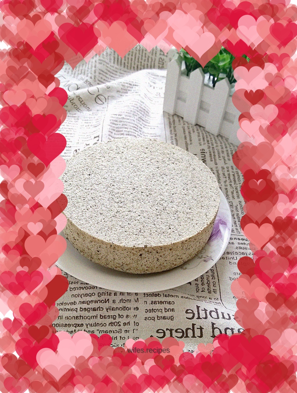 Six-inch black sesame chiffon