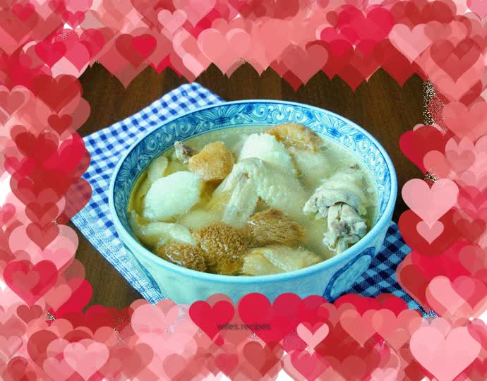 Monkey Mushroom and Chicken Soup