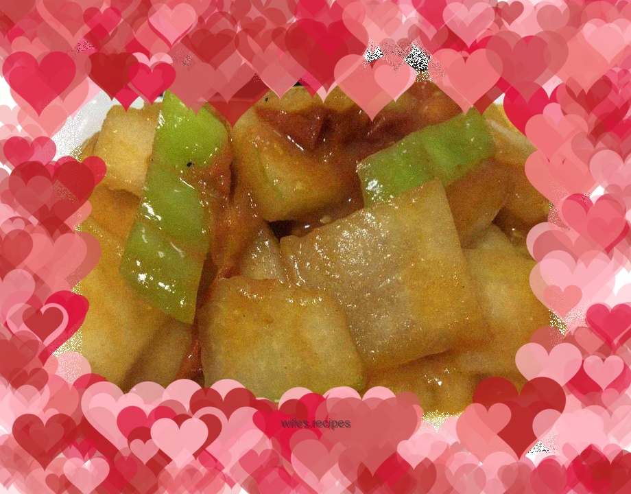 Stir-fried winter melon with tomatoes